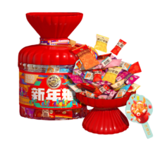 徐福记 新年糖红色桶装420g混合口味 糖果零食 侯明昊推荐
