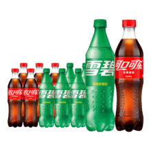 可口可乐 可乐雪碧芬达混合装 汽水碳酸饮料 500ml*10瓶 可乐5瓶+雪碧5瓶