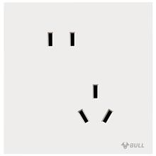 公牛 开关插座 G57蝶翼超薄肤感开关10A斜五孔插座面板G57Z223A 米绒白