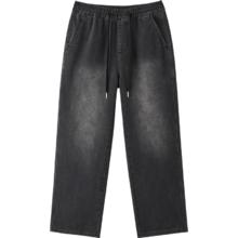 gxgjeans 美式水洗设计宽松时尚牛仔裤 黑灰