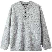 gxgjeans 25年冬新品 美式花纱设计毛衣线衫 灰色