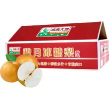 京鲜生 青青大地莱阳羊脂秋月梨 净重4.5斤 6-8粒 礼盒装*2件