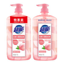 京东PLUS：超能 白桃苏打洗洁精 1kg*2瓶