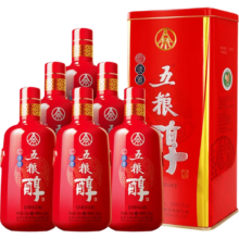 五粮液 五粮醇红淡雅 50?浓香型 500ml 6瓶