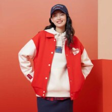 特步 专柜同款板球服女时尚针织上衣休闲百搭新年女运动外套