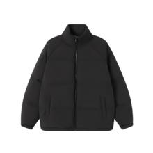 京东京造 羽绒服 男女情侣同款 真鸭绒 冬季外套 面包服 黑色 S
