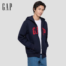 Gap 男女装 Logo印花抓绒连帽外套