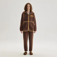 TEENIE WEENIE 小熊睡衣 女款秋冬季长袖立领加绒加厚保暖家居服 咖色 S