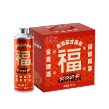 雪花啤酒 马年生肖限定礼盒福罐 全麦芽高浓度醇厚啤酒 1L 6罐整箱装