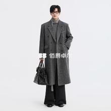 Earl Joel 骆驼绒羊毛大衣男士2025秋冬新款 P541581 高级灰