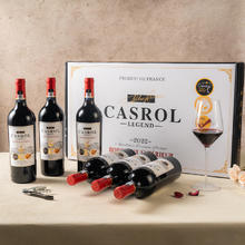 京东PLUS：CASROL LEGEND 卡露传奇 超级波尔多AOC 15度 干红葡萄酒 750ml*6瓶 法国进口红酒