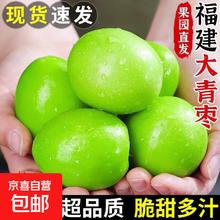 京喜加 福建牛奶大青枣 现摘新鲜大枣 500g 单果50g起