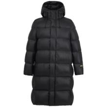 雪中飞 冬季长款黑曜石系列羽绒服男女连帽防风保暖时尚外套 黑色（男女同款） 165/88A
