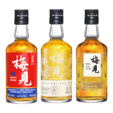 plus会员：梅见 12度双梅混酿金桂桂花青梅原味梅子酒 金桂+双梅混调+杨梅（光瓶）150ml*3