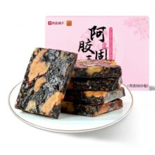 良品铺子 五黑芝麻核桃软糕 阿胶固元糕 500g*1盒 独立包装50包 孕妇健康零食