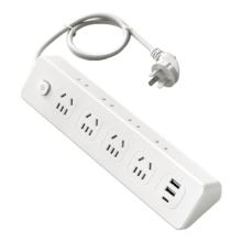 京东物流 家用多功能插座面板 A5带2USB+1Type-C 2.8米 安全防雷插排