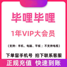 哔哩哔哩 大会员年卡 12个月 B站大会员 1年卡