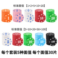 BR 筹码币玩具150片带架子5+10+20+50+100