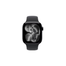 去商家购买 25日20点:Apple Watch Series 11 42mm 智能手表 亮黑色铝金属表壳 黑色运动型表带 GPS版