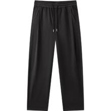 gxgjeans 美式简约基础宽松直筒休闲裤 黑灰色