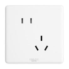 德力西 开关插座面板 CD815系列 10A斜五孔插座 QSE86ZS/3