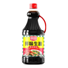 厨邦 金品生抽 鲜味生抽 黄豆酿造酱油 1.25L 家用调料 凉拌炒菜 上色