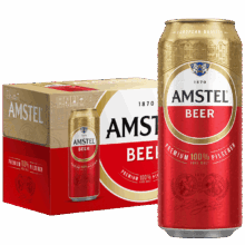 Heineken 喜力 Amstel红爵 黄啤 罐装啤酒 500ml 12罐