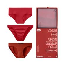 蕉内 红色计划3系本命年内裤女士抗菌棉档三角裤结婚多肤感组合3件 本命年礼盒 3条 S