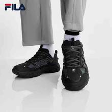 FILA 官方猫爪6代男鞋复古运动鞋2025夏季新款黑色鞋子休闲鞋