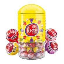 天降礼金：Pim Pom 真知棒 棒棒糖 糖果 桶装 1020g（108g/支）