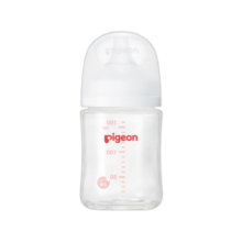 贝亲（Pigeon）婴儿宝宝玻璃奶瓶 防胀气奶瓶 第3代 宽口径自带奶嘴SS号160ml