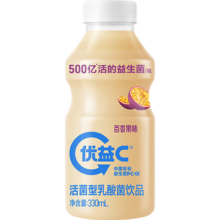 蒙牛 优益C乳酸菌饮品 百香果味 330mL*4瓶 × 4件