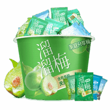 溜溜梅 青梅分享桶 西梅雪梅脆青梅果冻 460g 健康休闲零食 团购礼包