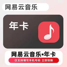 网易云音乐 黑胶年卡会员 12个月 VIP年卡 会员一年
