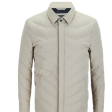 雅戈尔 YOUNGOR 男翻领短款羽绒服 卡其 XL 180/100A 锦纶耐穿透气