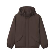Levi's 男士简约休闲可收纳风帽御寒羽绒服外套 棕色