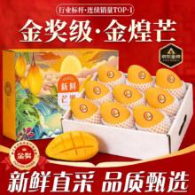 余悦 海南金煌芒 水仙芒果 青皮甜心芒果 年货礼盒 带箱5斤装 单果170-200g 净4.5斤