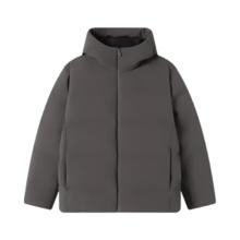 京东京造 羽绒服鹅绒服连帽25冬季无缝压胶外套 晨灰 L
