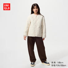 优衣库 童装男童女童PUFFTECH空气棉服便携式外套可机洗478125 01 乳白色