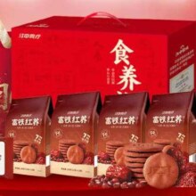 江中食疗 富铁红养饼干 红曲米补铁代餐 高钙解馋 女性滋补补气养血 624g
