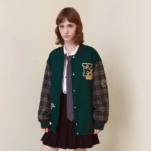 Teenie Weenie 棒球服外套女 春秋美式复古学院风夹克 适合