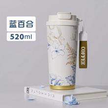Big car 保温杯咖啡杯 304不锈钢 大容量 双饮吸管 便携保冷水杯
