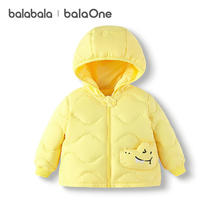 巴拉巴拉 balaOne儿童羽绒服保暖外套 黄色小鳄鱼31004-白鸭绒 100