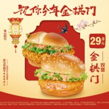 再降价：麦当劳 金拱门双堡 今年金拱门 同款套餐