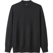 gxgjeans 25年冬新品 美式含羊毛半高领毛衣针织衫 黑色