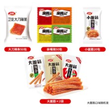 卫龙魔芋爽辣条休闲小零食香辣素毛肚魔芋爽热量低了解馋商超同款 实惠辣条组合|约120包|1545g