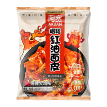 PLUS会员：阿宽 粗粮红油面皮荞麦麻酱火鸡面 120g