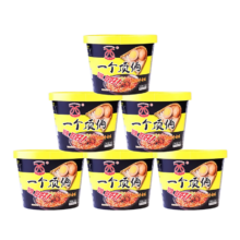 华夏百分泡面 麻辣牛肉面 190g*6桶装