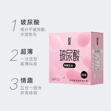 名流 玻尿酸超薄安全套 情趣五合一 36只