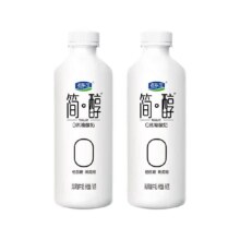 君乐宝 简醇 0蔗糖酸奶 原味 760g*2桶 低温风味酸牛